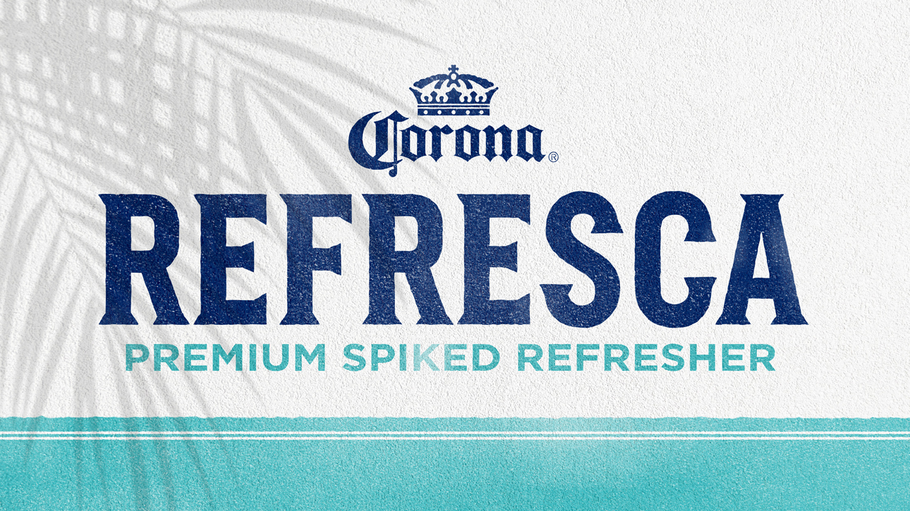 Corona Refresca logo with descriptor, Premium Spiked Refresher.