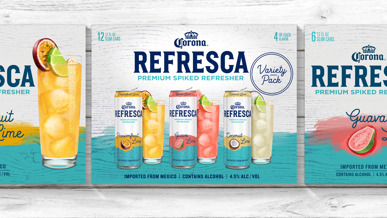 Corona Refresca variety pack secondary packaging.