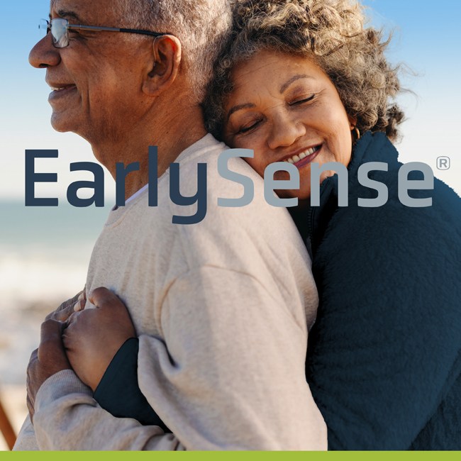 EarlySense logo on a photo of an older couple.