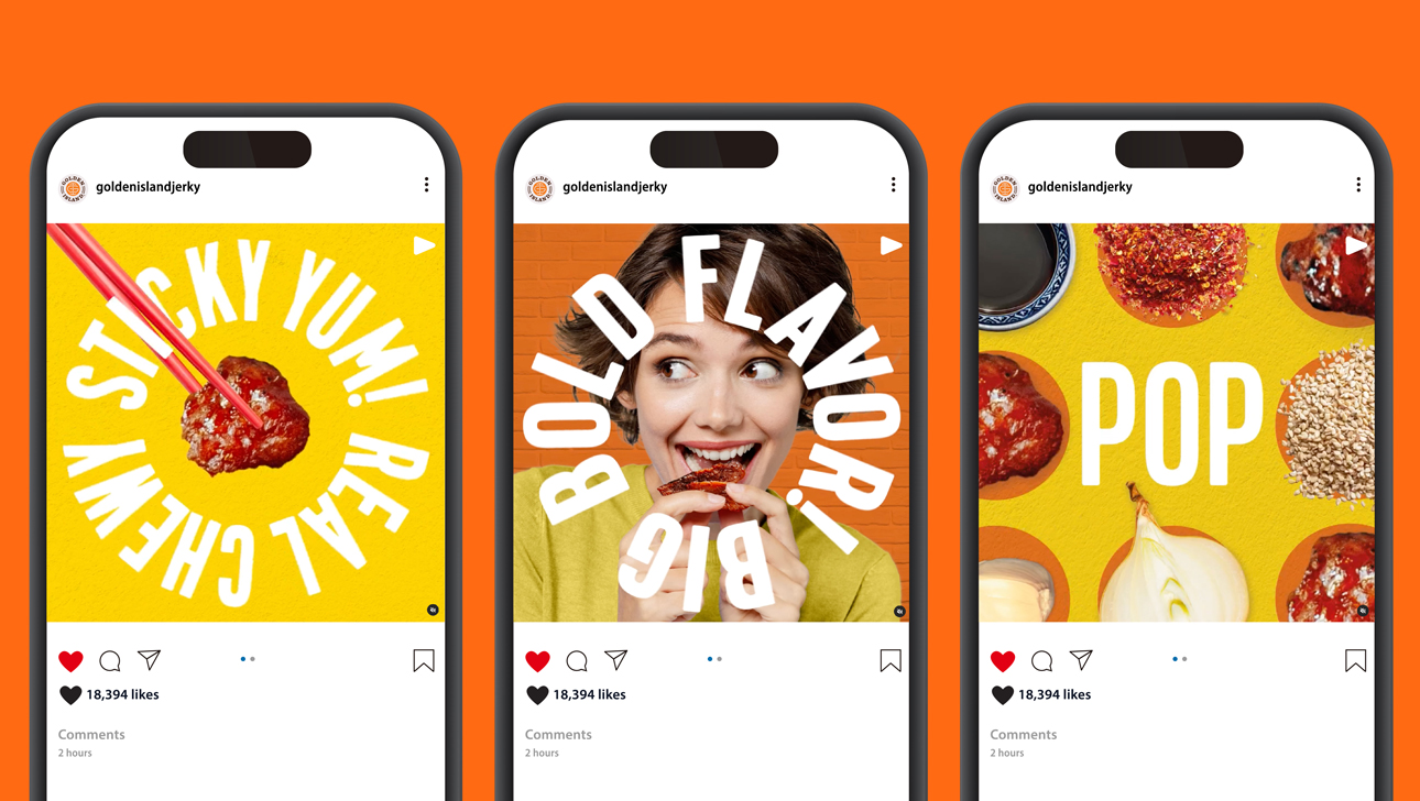 Golden Island social media posts.