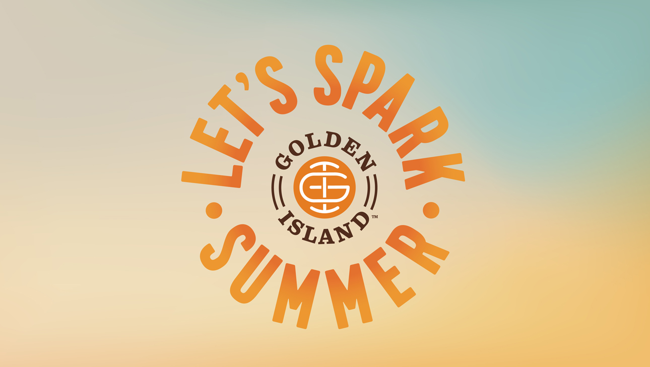 Golden Island, Let's Spark Summer, campaign logo.