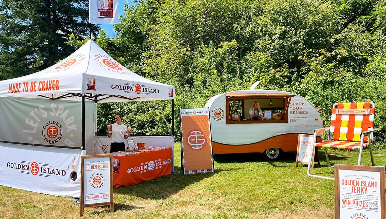 Golden Island pop-up event and food truck.