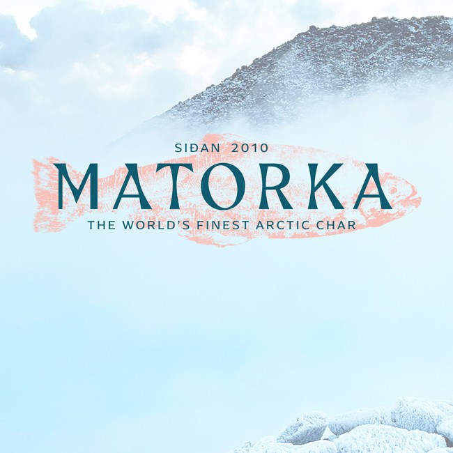Matorka logo on scenic photo of Iceland.