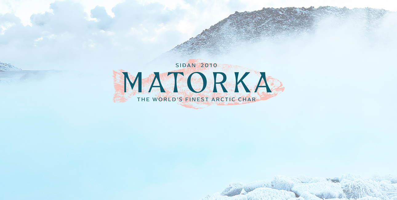 Matorka logo on scenic photo of Iceland.