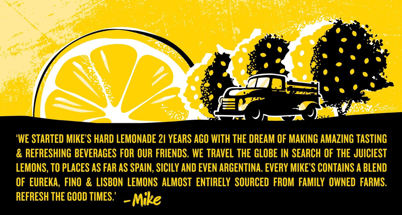 Mike's Hard Lemonade story and illustration.