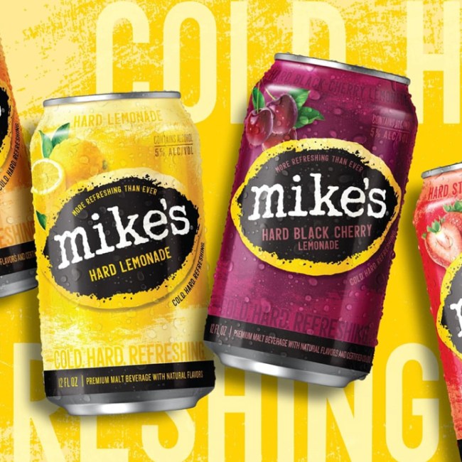 Mike's Hard Lemonade flavor variety of cans.