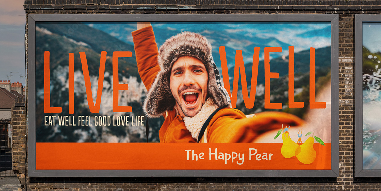 The Happy Pear™ advertisement billboard.