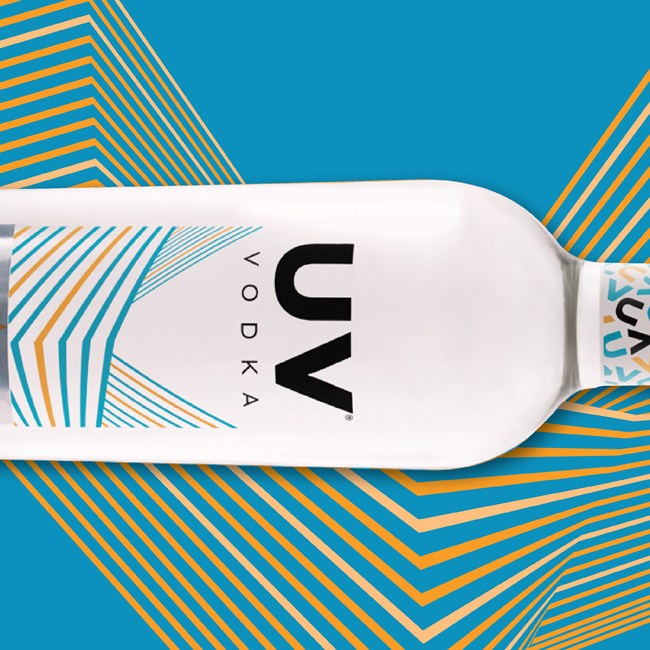 UV Vodka bottle on graphic.