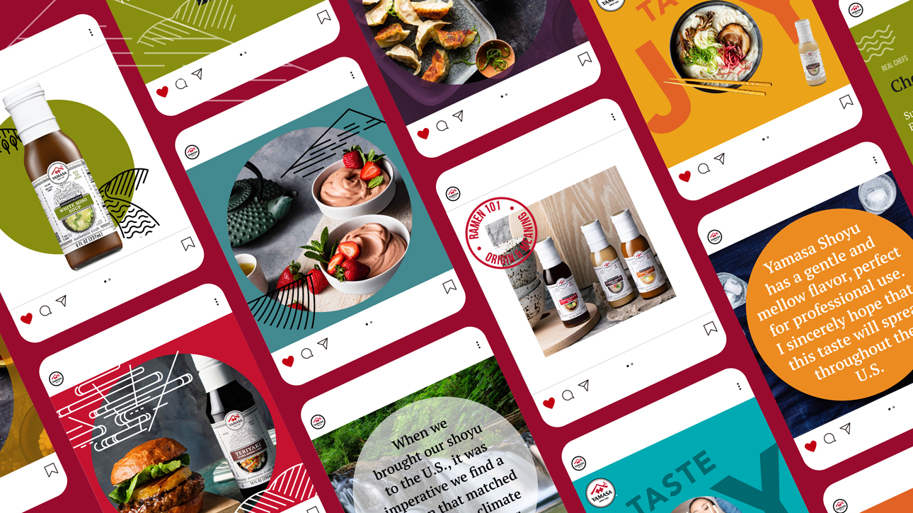 Yamasa,Taste Joy campaign in social media posts.