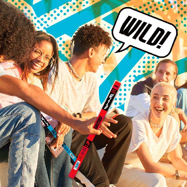 A group of friends enjoying Jack Link's JL Wild snack sticks.