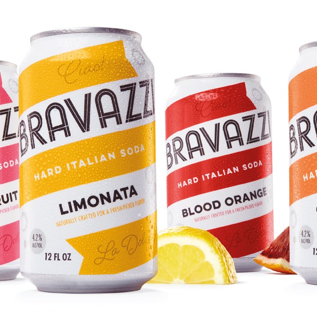 Bravazzi can packaging lineup.